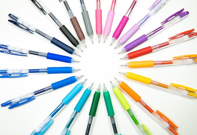 Zebra Pen SARASA Clip Retractable Gel Pen, Rainbow Assorted Ink, 20-Pk