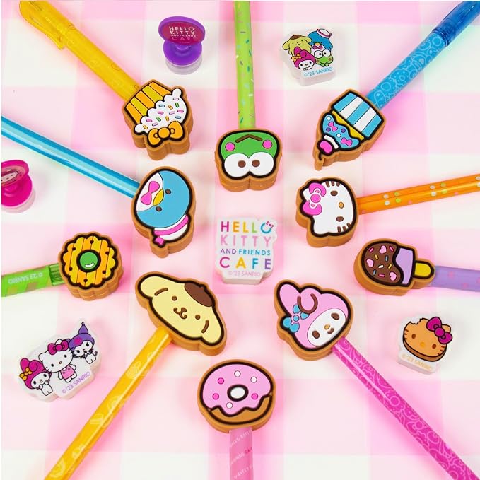 Horizon Group USA Hello Kitty & Friends Stationary Set, Cute School and Office Supplies, Sanrio Accessories, Kawaii Notebook, Multicolor Pens