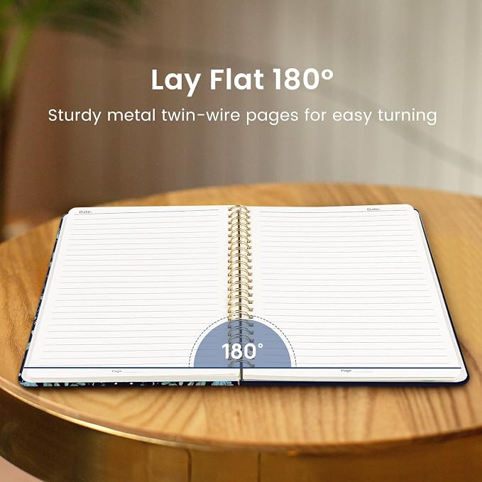 Taja Lined Spiral Notebook Journal for Women A5(5.8" × 8.3"), Cute Hardcover Notebook for Work, School & Note Taking, Pretty College Ruled Journal for Writing, 140 Pages, Jellyfish Drift