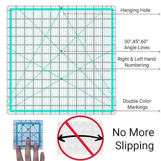 10 Quilting Rulers(2.5",3.5",4.5",5",6.5",7",8",9",10",12.5") | Square Rulers,Quilting Squares,Square Quilting Rulers,Quilting Square Ruler