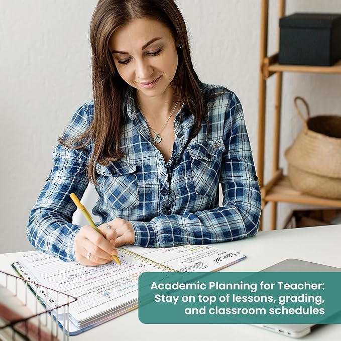 Planner 2026-2027, Academic Year Monthly and Weekly Calendar Planner, Jul 2026 - Jun 2027, Hardcover Teacher Student Planning Agenda book with Tabs, Perfect for School Office Supplies, 8.5" x 11" - Mystic Forest