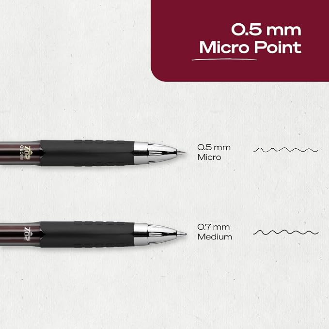 uniball™ 207 Gel Pens, Red Ink, 0.5mm Micro Point, Retractable, 12 Count, Smooth Writing, Fraud-Resistant, uni Super Ink™
