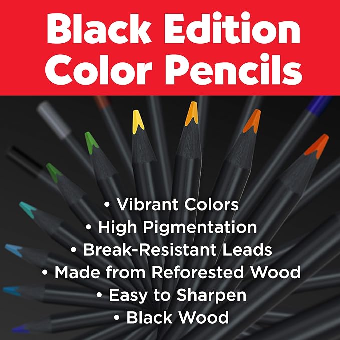 Faber-Castell Black Edition Colored Pencils, 1 Count (Pack of 100)