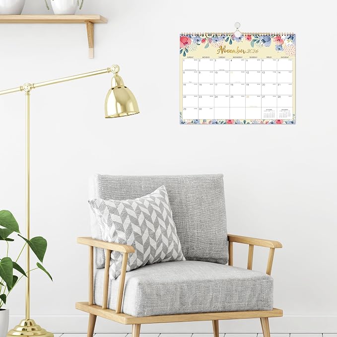 Calendar 2026-2027 - 26-27 Calendar, JUL 2026 - Dec 2027, 15" x 11.5" | Monthly Calendar, Wall Calendar 2026-2027 with Spiral Bound, Julian Dates, Thick Paper Perfect for Home Office Organizing