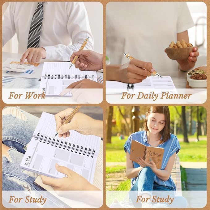 Tellingyou 50 Sets Difference Maker Employee Appreciation Gift for Coworker to Do List Notebooks with Ballpoint Pen Note Pads Journal Back to School for Teacher Nurse Staff Team (Wood Color)