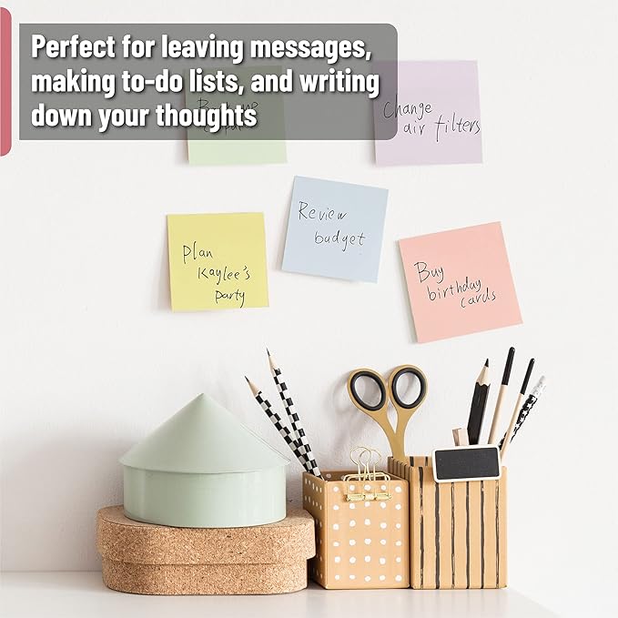 Mr. Pen- Sticky Notes, 3"x3", 12 Pads, 720 Sheets, Morandi Colors | Sticky Notes Bulk, Self-Stick Note Pads, Perfect for Office, School, Home, Study & Organization