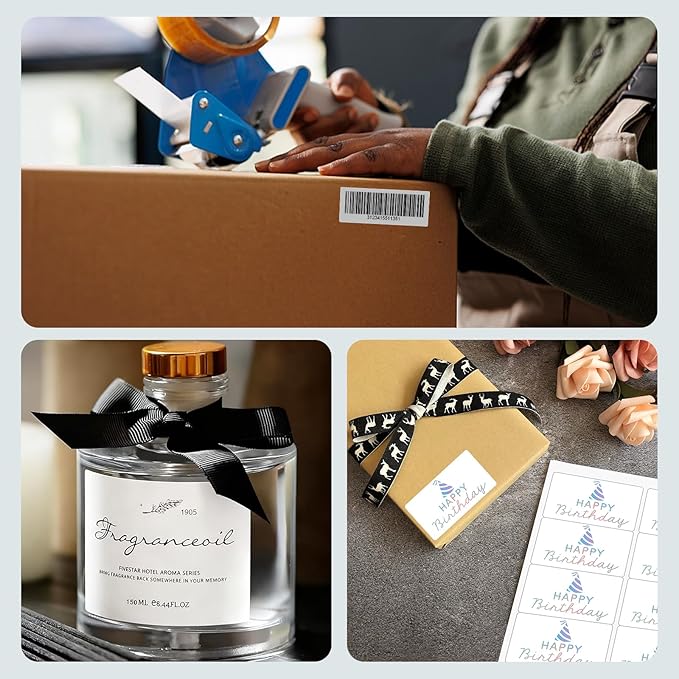 2" x 4" Shipping Labels - 500 Sheets 10 Up Self Adhesive Mailing Labels, 5000PCS Address Labels for Laser & Inkjet Printers, Handwrite-Friendly