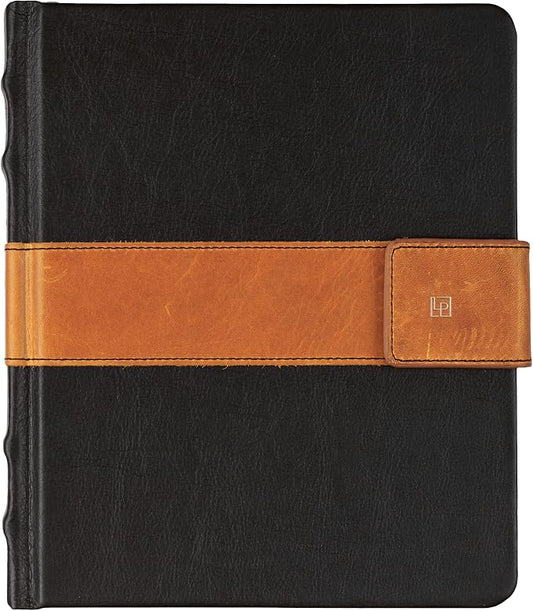 Leatherpress Luxury Leather Sketchbook, Hardcover Drawing Notebook | Pen Loop/Magnetic Closure, Acid Free 150gsm Thick Paper, Full-Grain Leather Artisan Collection (9.3” x 7.8” x .9”)