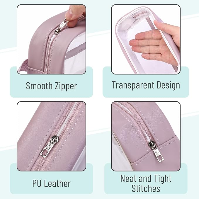 Mr. Pen- Clear Pencil Pouch, Large Capacity Makeup Pouch | Clear Pen Pencil Case, Cosmetics Bag, Multi-Purpose for Travel, School, Teen Girls, Transparent Stationary Bag