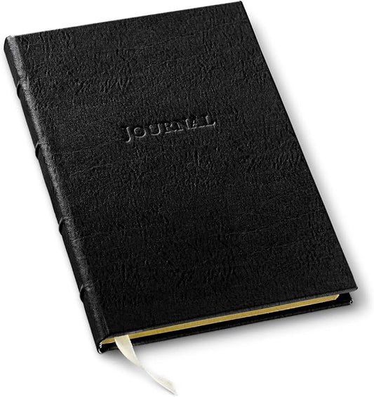 Gallery Leather Journal Notebook - 192 Pages, Hardcover, For Men and Women | For Writing, Work & Travel, Handcrafted - Freeport Black - 8 x 5.5, Desk Hardcover