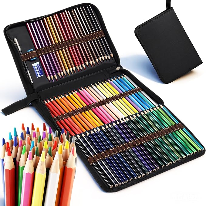 Premium Colored Pencils Set - Artist-Grade, Soft Oil-based Colored Pencils for Vibrant Drawing, Coloring & Sketching, Perfect for Artists, Beginners & Adults (72 pcs)