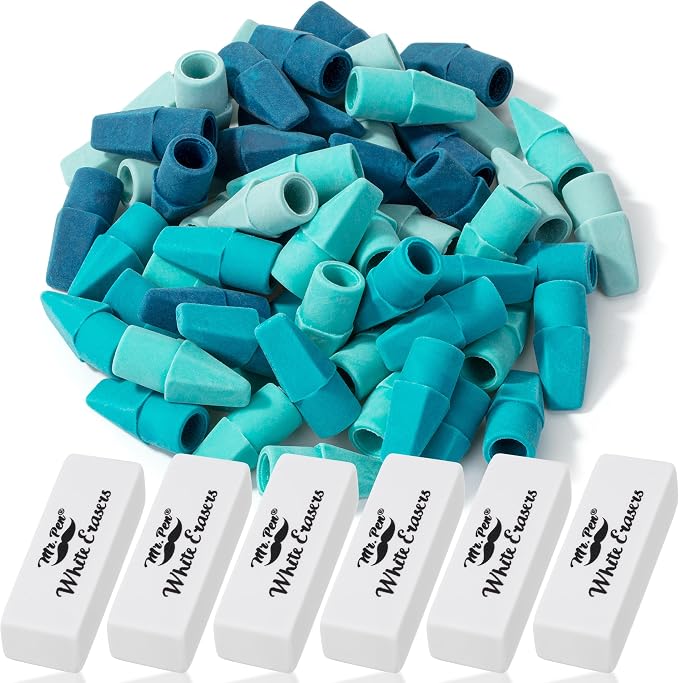 Mr. Pen- School Eraser Combination Set, 66 Pack, Colorful | Latex Free Erasers for School, Office, Art Sketching, Homework, Exams, Clean Smudge-Free Correction