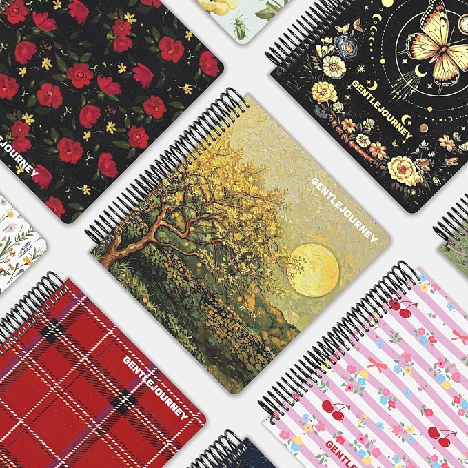 Hardcover Sketchbook,7.2"x8.3"Spiral Bound Drawing Pad,Citrus Moonlight | 150gsm(92lb)Acid-Free Thick Paper,Blank Art Journal for Adults,Artists&Beginners,Ideal for Sketching,Doodling and Mixed Media