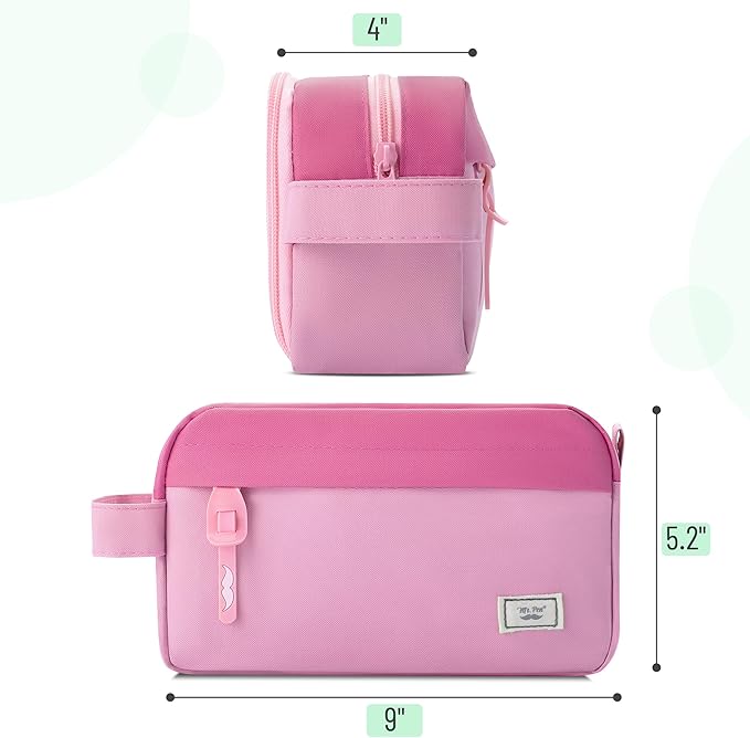 Mr. Pen- High Capacity Pencil Case, Large Pencil Pouch with 3 Compartments and 2 Pockets, Large Pencil Bag with Smooth Zipper, Cute Pencil Case Pouch Organizer, School Supplies for Teens