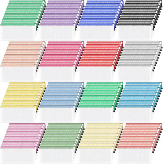 Smarpau 160pcs Pencil Pouch Bulks, 16 Colors Small Pouch for Organizing | 9.3" x 4.7" Clear Pencil Case Mesh Zipper Bags for Office Travel Storage