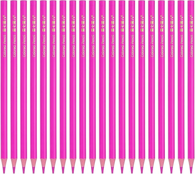 PATIKIL Rose Red Colored Pencils Set,20 Pcs Oil Color Pencils Wooden Coloring Drawing Pencil for Artists Art Painting