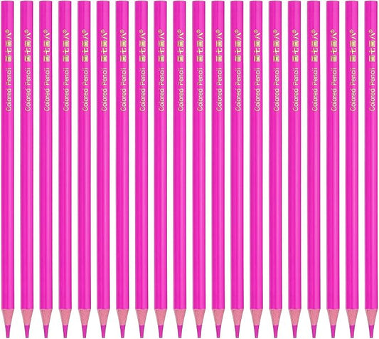 PATIKIL Rose Red Colored Pencils Set,20 Pcs Oil Color Pencils Wooden Coloring Drawing Pencil for Artists Art Painting