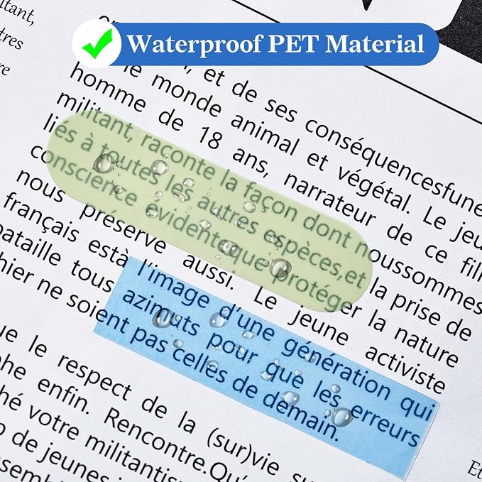 Temiary 2600Pcs Transparent Sticky Index Tabs for Annotating Bible, Stylish | Colorful Books Tabs Clear Flags Strip Notes Tabs, Translucent Writable and Repositionable Page Marker for Bible Notebooks