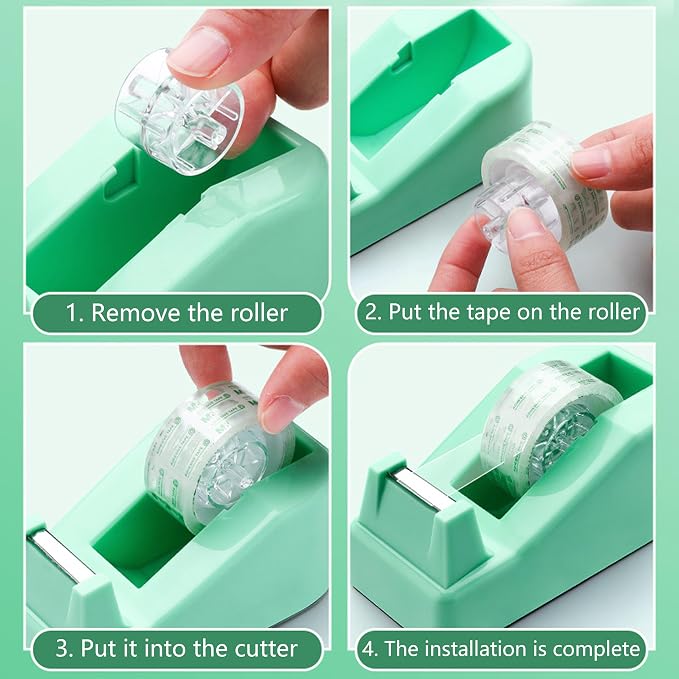 Green Office Supplies, Purple Desk Accessories, Stapler, Staple Remover, Tape Holder, Pen Holder, Ballpoint Pen, Scissor, Binder Clips, Paper Clips and 1000pcs Staples.