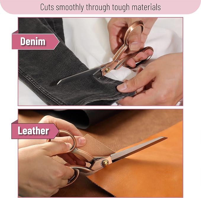 Mr. Pen- Premium Tailor Scissors, 8-Inch | Heavy Duty Carbon Steel Sewing & Fabric Scissors, Tailor Shears, Ultra-Sharp for Smooth Cutting
