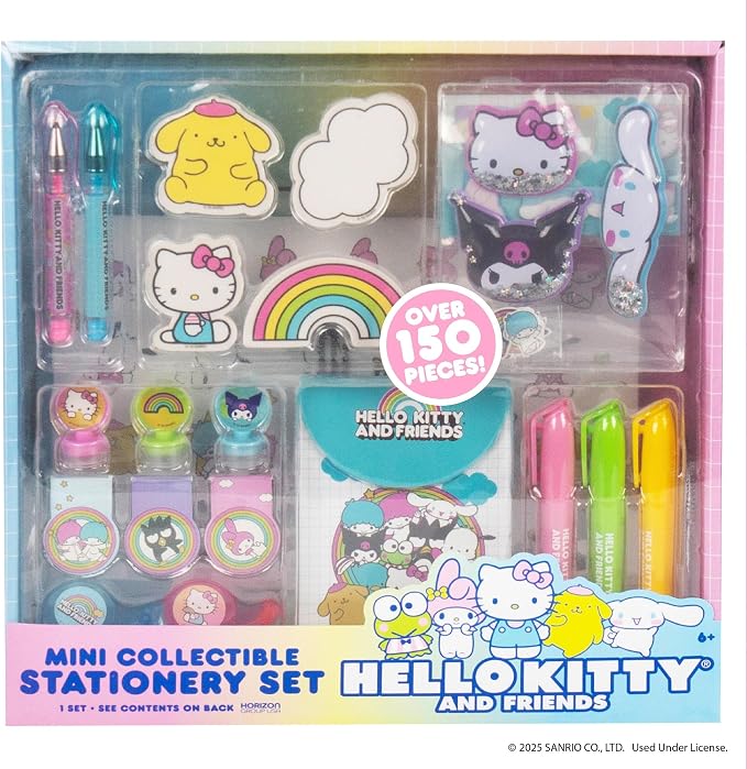 Horizon Group USA Hello Kitty & Friends Stationary Set, Cute School and Office Supplies, Sanrio Accessories, Kawaii Notebook, Collectible