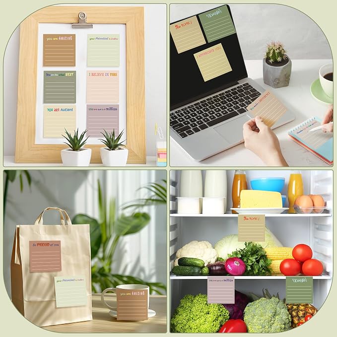 Yinder 24 Pcs Sticky Notes Gifts Bulk,Appreciation,Boho