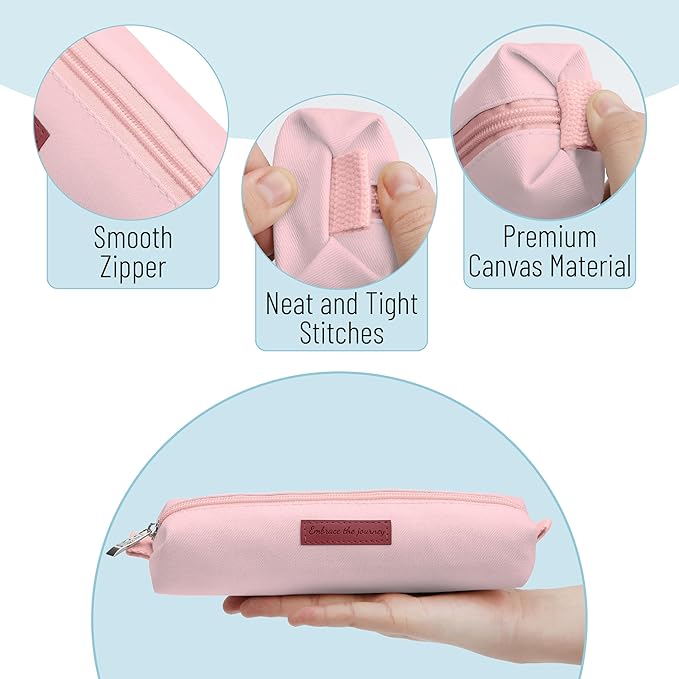 Mr. Pen- Cute Pencil Case Pouch, Multipurpose Canvas Bible Pencil Pouch | Smooth Zipper, Premium Material, Neat Stitches, Ideal for Stationery, Cosmetics, Electronics, School, Office, Travel