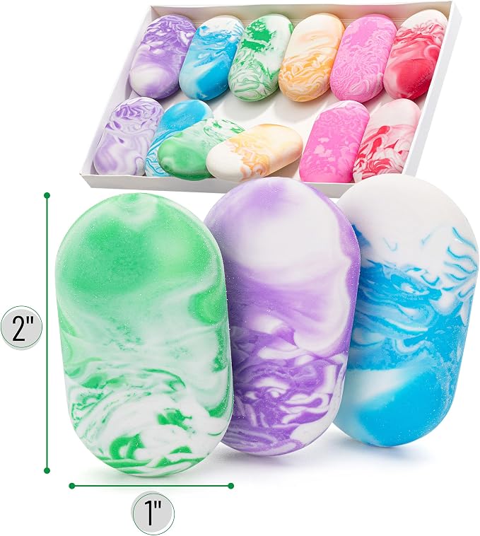 Mr. Pen- Marble Pencil Erasers, 12 Pack, 1" x 2" | Soft Rubber Marble Pencil Erasers for School, Office, Art Sketching, Homework, Exams, Clean Smudge-Free Correction