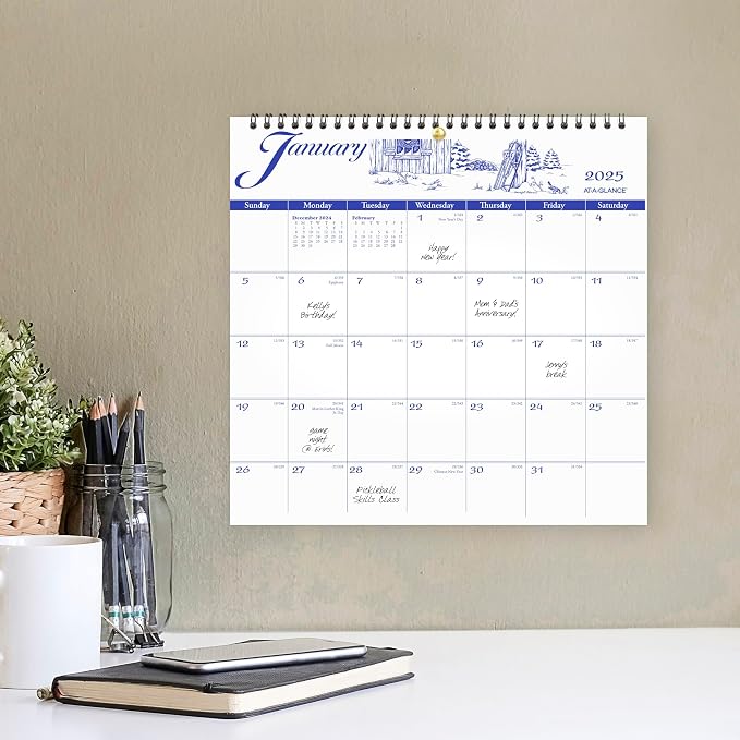 AT-A-GLANCE 2026 Wall Calendar, 12" x 12", Medium, Illustrator’s Edition (G10001726)