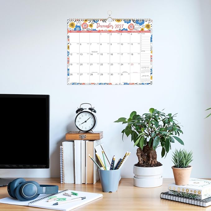 2027 Calendar - Wall Calendar 2027, 14.8'' x 11.5'', July. 2026 - Dec. 2027, Large Blocks, 2027 Wall Calendars with Julian Dates, Thick Paper