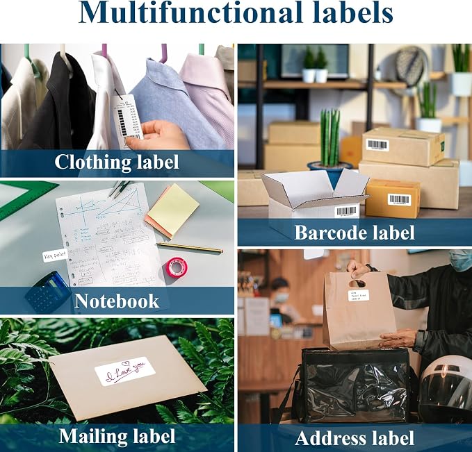 (2000 Sheets, 12000 Labels) Sticker Paper, 3 1/3" x 4" Shipping Address Labels, 6 Per Page Self Adhesive Mailing Label for Laser and Inkjet Printers
