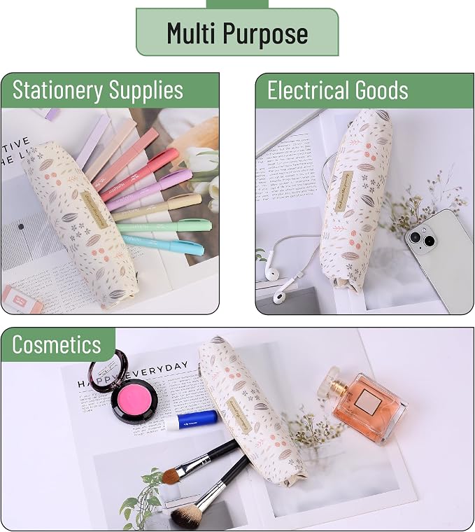 Mr. Pen- Cute Pencil Case Pouch, Multipurpose Canvas Bible Pencil Pouch | Smooth Zipper, Premium Material, Neat Stitches, Ideal for Stationery, Cosmetics, Electronics, School, Office, Travel