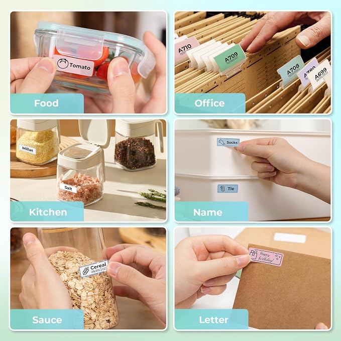 Nelko Genuine P21 Label Maker Tape, Adapted Label Print Paper, 14x40mm (0.55"x1.57"), Standard Laminated Labeling Replacement, Multipurpose of P21 Label Maker, 180 Tapes/Roll, 1 Roll, Green