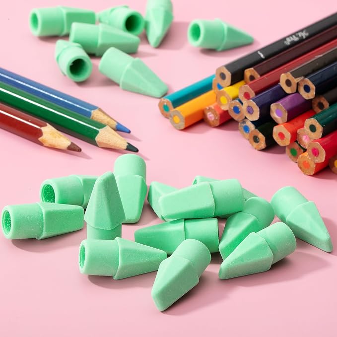 Mr. Pen- Pencil Erasers Toppers, 120 Pack, Green, Erasers for Pencils | Pencil Top Erasers, Pencil Eraser