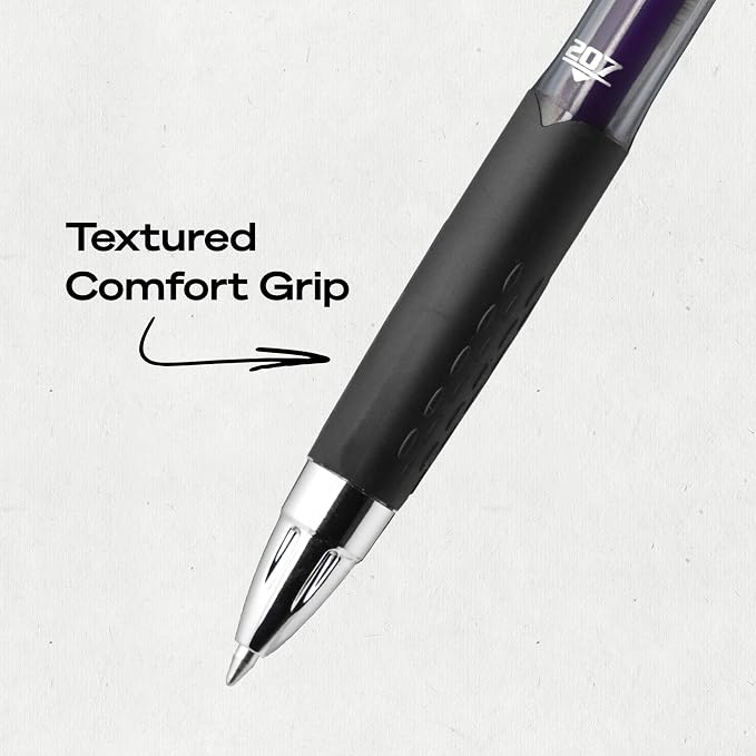 uniball™ 207 Gel Pens, Violet Ink, 0.7mm Medium Point, 12 Count | Retractable, Smooth Writing, Fraud-Resistant, uni Super Ink™