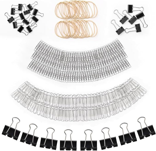 Mr. Pen- Assorted Binder Clips, Paper Clips, Rubber Bands