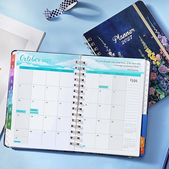 Planner 2027-2027 Planner Weekly and Monthly from January 2027 to December 2027, 6.4'' x 8.5'', with Thick Paper, Inner Pocket