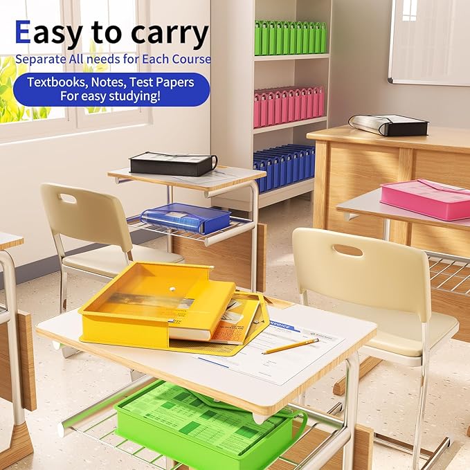 2 Pack Plastic Expanding File Folder, Transparent envelopes with Snap Closure, Fit Letter/A4 Size for School/Office/Home/Hospital, No Dividers, Large Capacity（Yellow）