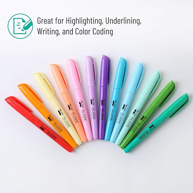Mr. Pen- Highlighters, 12 Pack, Assorted Colors, Chisel Tip, Quick-Dry | Smear-Resistant, Odorless Highlighters for School, Office & Journaling