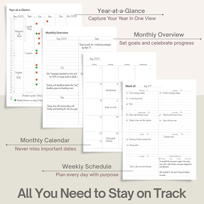 Undated Weekly Planner, 8.5" x 11", Dashboard Layout, Blush White | Dateless, Top Priorities, To Do List, Habit Tracker, Weekly Notes Space, Weekly Reflection, For Work, School & Life