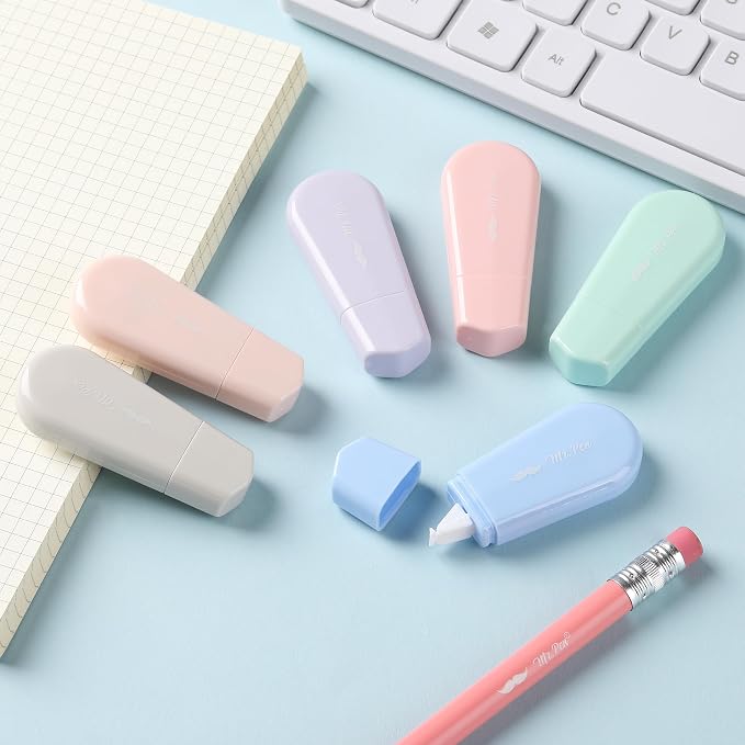 Mr. Pen- Aesthetic Correction Tape, 0.2" x 197", 6 pcs, Pastel Colors | Cute Correction Tape