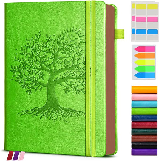 PAIBAS Vintage Leather Journal with 300 Numbered Pages,B5 Lined Journal for Men Women,Daily Journals for Writing,College Ruled Notebook for Work,School,Note taking,Travel Diary,Large (7" x 10")