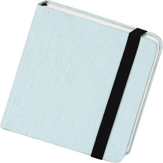 Funto Hot Press Watercolor Journal, 4.7”x4.7”, 24 Sheets 100% Cotton Smooth Paper 300gsm/140lb, Acid-Free Sketchbook for Detailed Art & Illustration (Light Blue)