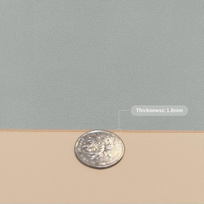 Faux Leather Table Cover,1.8mm Thick,48x72 Inch Table Protector,Table Protector for Dining Room Table,Dining Table Cover,Table Cover Protector,Table Protector Pad(Light Brown+Gray,48x72)