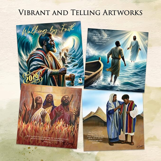 African American Expressions 2026 Wall Calendar – Walking by Faith – Monthly Calendar Celebrating Black Culture & History, 12x12 Hanging Calendar, 16 Months – Christian Gifts for Women