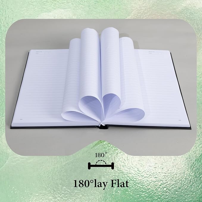 MGGAO Lined Journal Notebook for Women, A5 Vintage Journal for Writing | Hardcover, 192 Numbered Pages, 2 Ribbons, Aesthetic Design, For Writing, Note Taking, Journaling, School, Travel