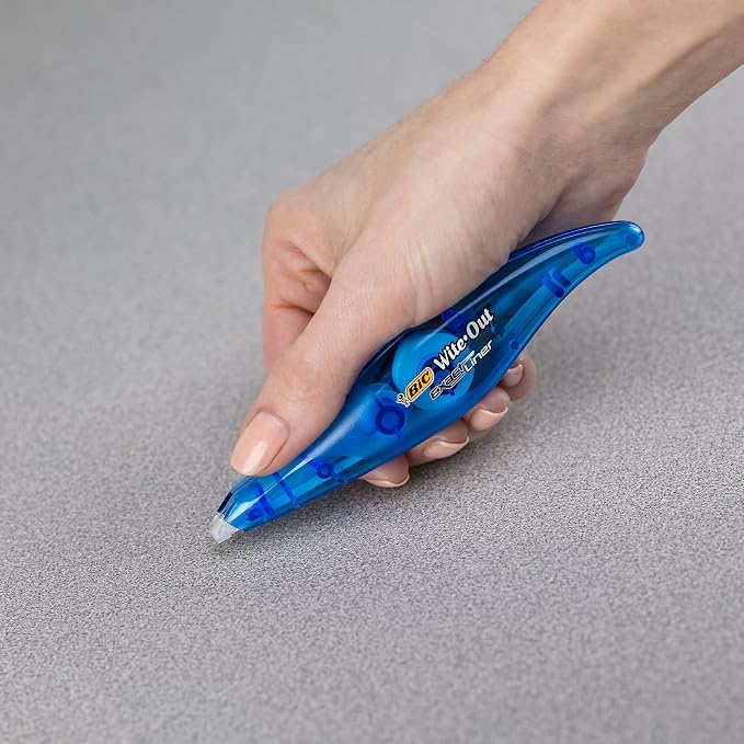 BIC Wite-Out Brand Exact Liner Correction Tape, 19.6 Feet, White, Fast, Clean and Easy to Use Tear-Resistant Tape, 4-Count