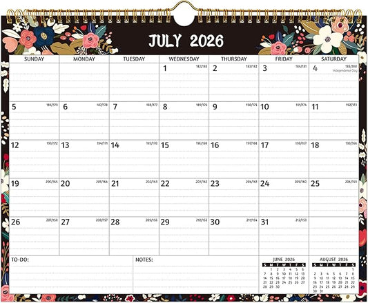 Wall Calendar 2026-2028 – 2 Year Calendar 2026-2028, Jul 2026 – Jun 2028, 14.57 x 11.42 In, 2026 Calendar 24 Months, Monthly Calendar 2026, with Ruled Blocks, Thick Paper, Holidays, To-do List ＆ Notes