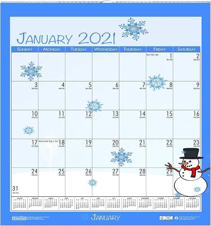 House of Doolittle 2021 Monthly Wall Calendar, Seasonal, 12 x 12 Inches, January - December (HOD338-21)