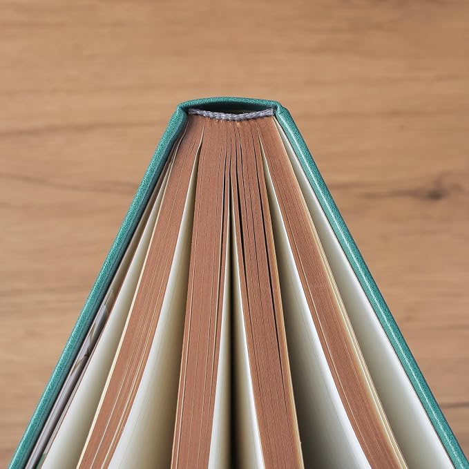 ZXHQ 360 Pages Thick Journal for Women & Men, A5 Lined Journaling Notebook for Writing, Hardcover, 100Gsm Paper, Tree of Life Design, Pen Set, Vintage Brown Edge, Back Pocket, Seagreen